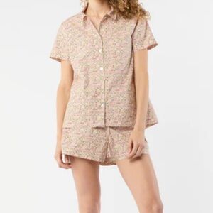 ANN MASHBURN Pink Floral Short Pajama Set
